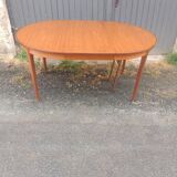 Table ronde scandinave à rallonges