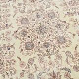 9x12 Faded Beige Large Area Vintage Persian Rug, 277x354 Cm