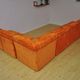 Mid-century orange corduroy modular sofa, 1970s