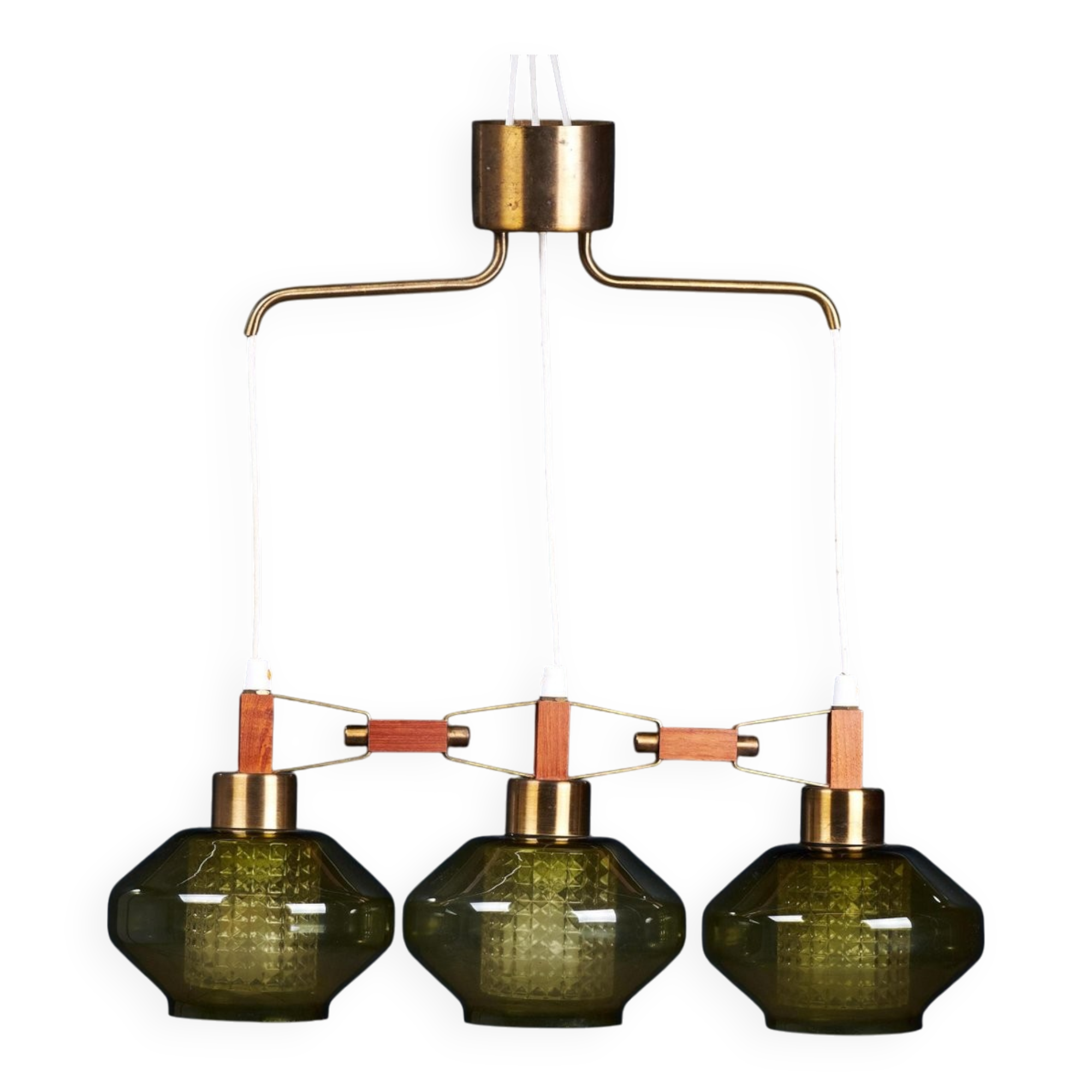 Glass Pendant Lamp by Carl Fagerlund, 1961
