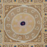 Hand knotted rug, vintage Turkish rug 144x151 cm