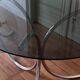 Table verre fumé /chrome vintage 70'