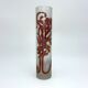 Vase glass scroll painted and gilded floral decoration art nouveau inspiration