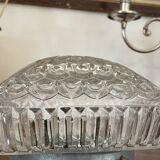 Vintage molded glass ceiling lamp
