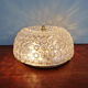 Large honeycomb glass ceiling light and brass, Glasshütte Limburg, 1970