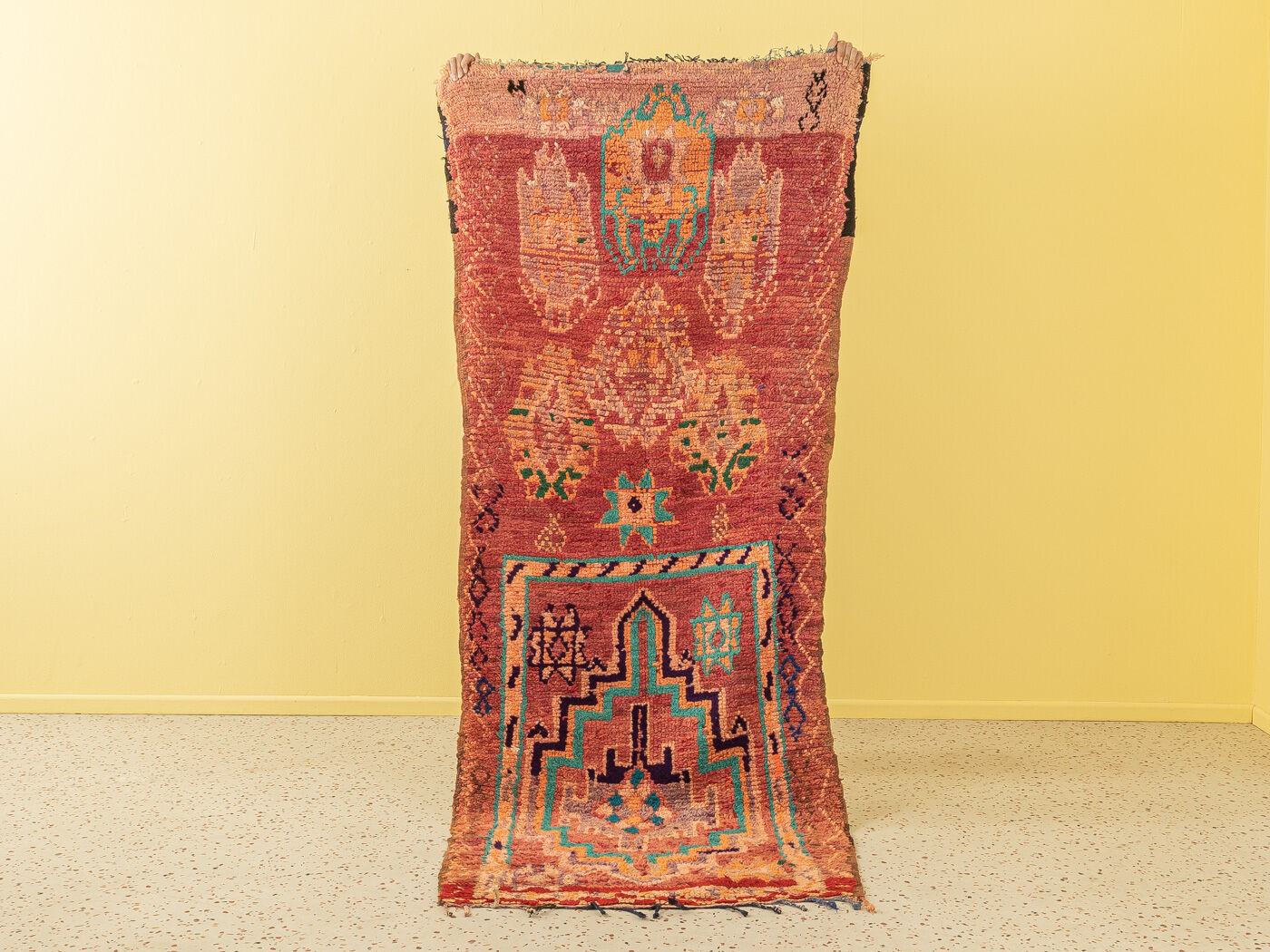 Vintage rehamna, berber rug, 95 x 260