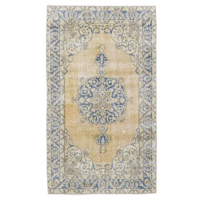 1970s Turkish Handmade Wool Kilim Rug 115x201