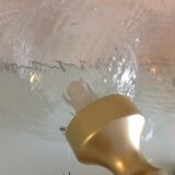 Pair of glass and gilded wood globes /vintage 60-70