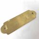 Brass bathroom door plate