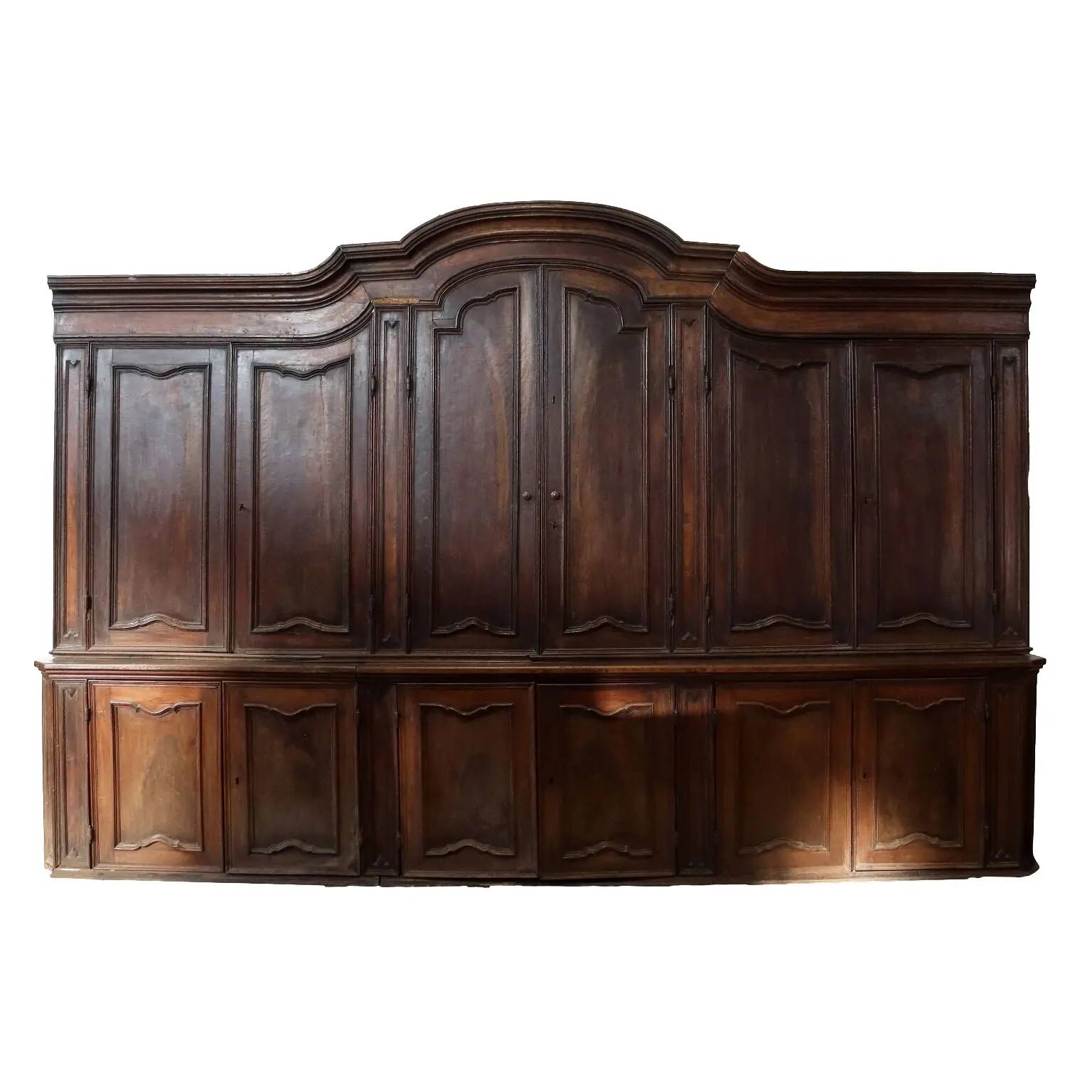 Antique walnut and poplar buffet, Italy 18th century