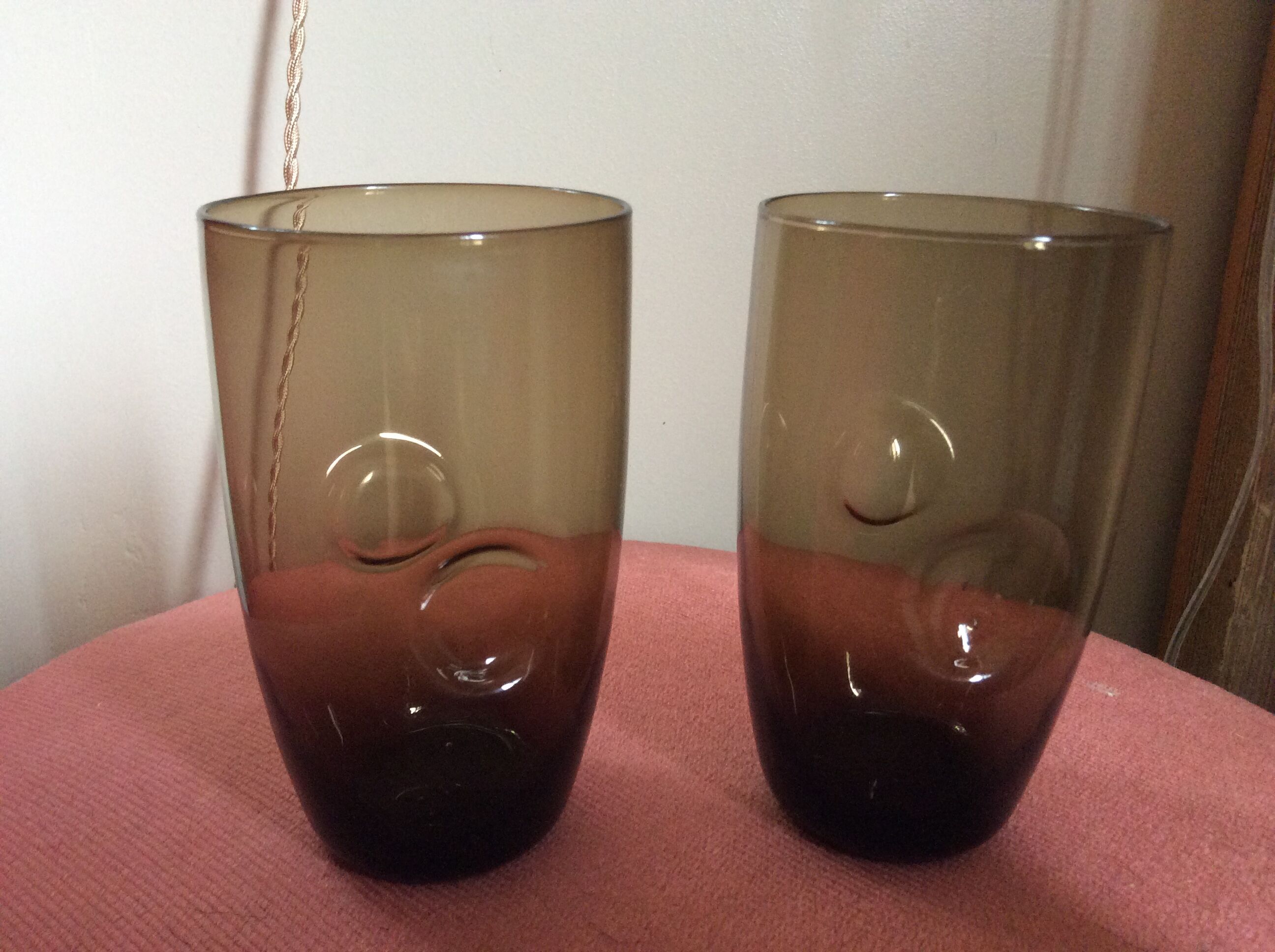 Series of 5 vintage glasses