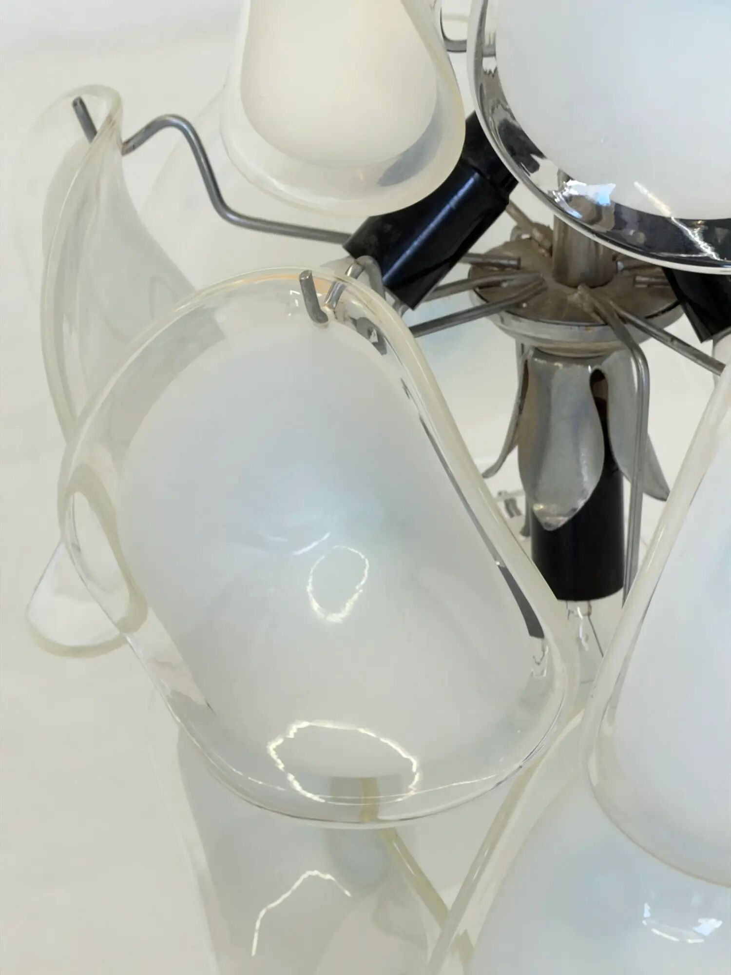 Gino Vistosi Murano glass chandelier with glass discs