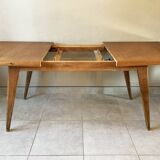 Vintage extendable oak table from the 50s