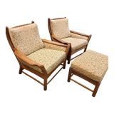 Scandinavian armchairs and ottomans