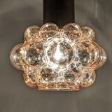 Amber bubble pendant lamp by Helena Tynell for Limburg 60s/70s