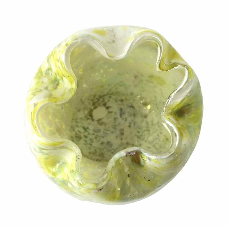 Vase Clichy 1930 verre soufflé moucheté