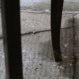 Dark wood and green velvet bridge chair