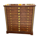 Mahogany architect's cabinet, late 19th century