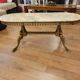 Coffee table in gilded bronze and marble