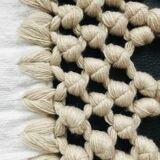 Wool and macramé cushion cover