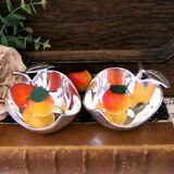 Small silver-plated apple bowls / Trinket dish