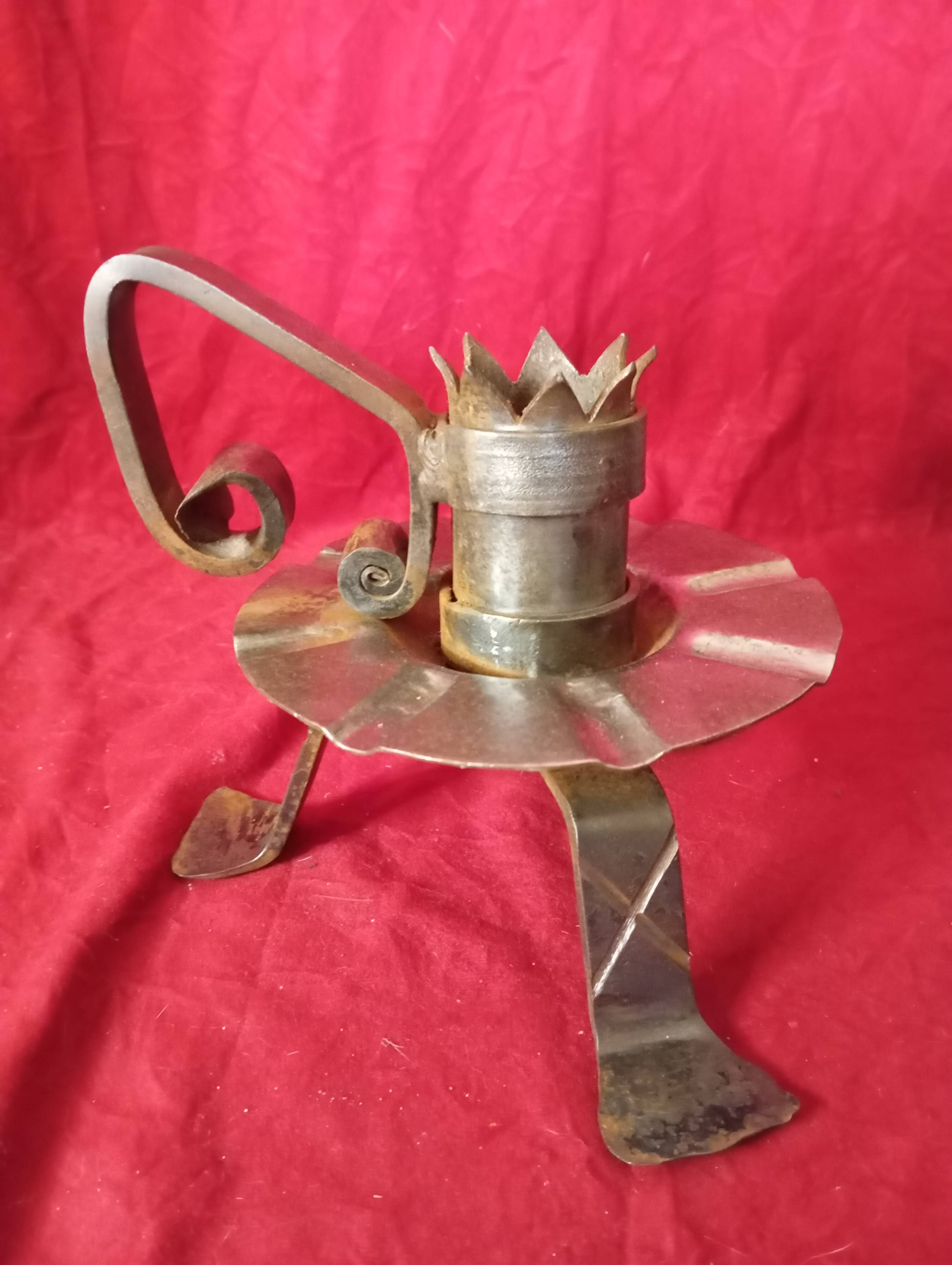 WROUGHT IRON CANDLE HOLDER