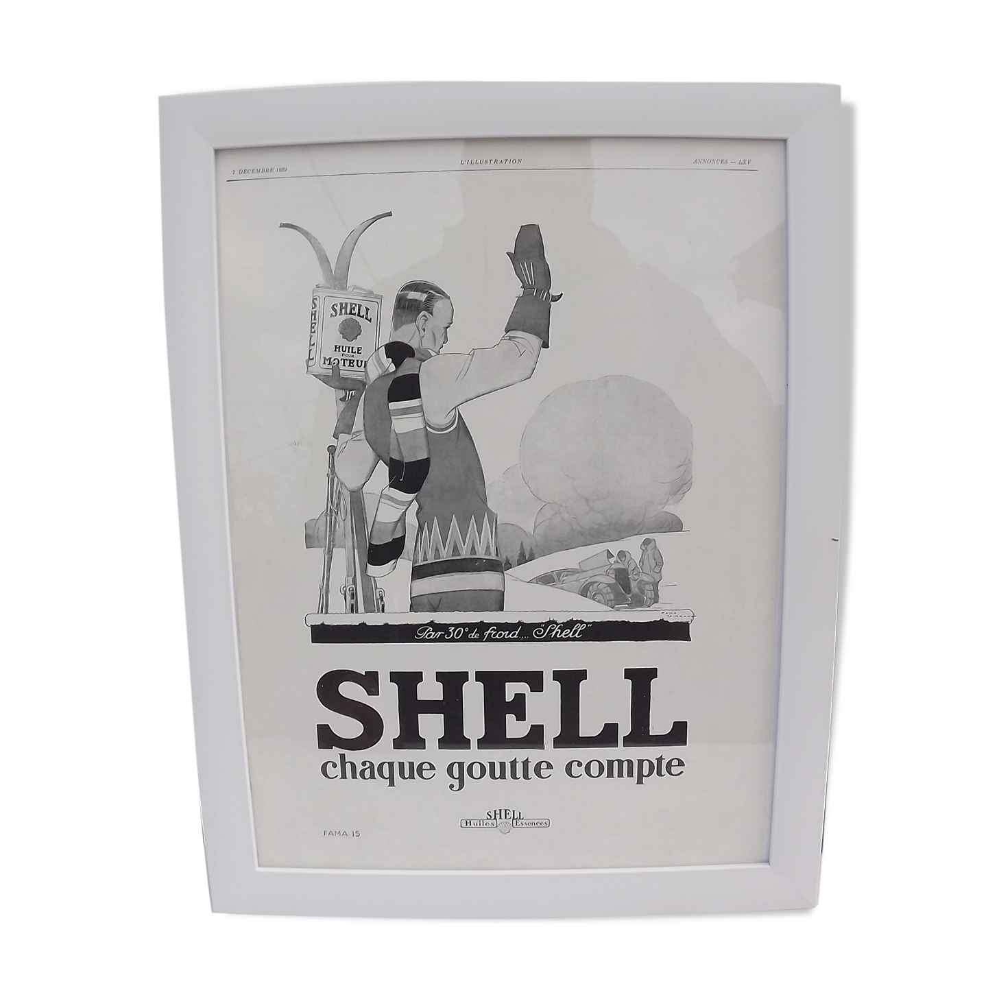 1929 Shell Paper Pub Poster by René Vincent