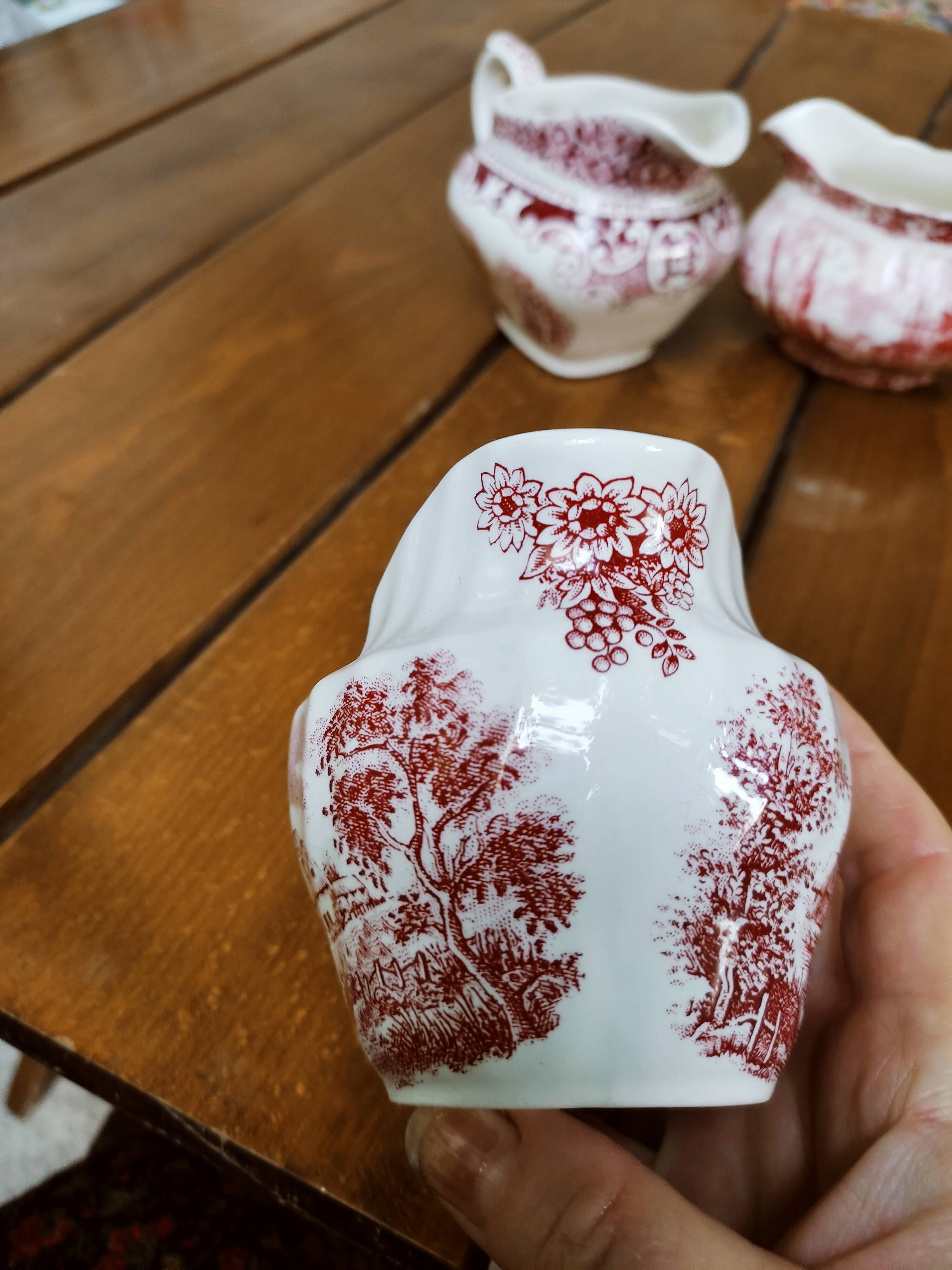 Collection of 3 milk jars in faience