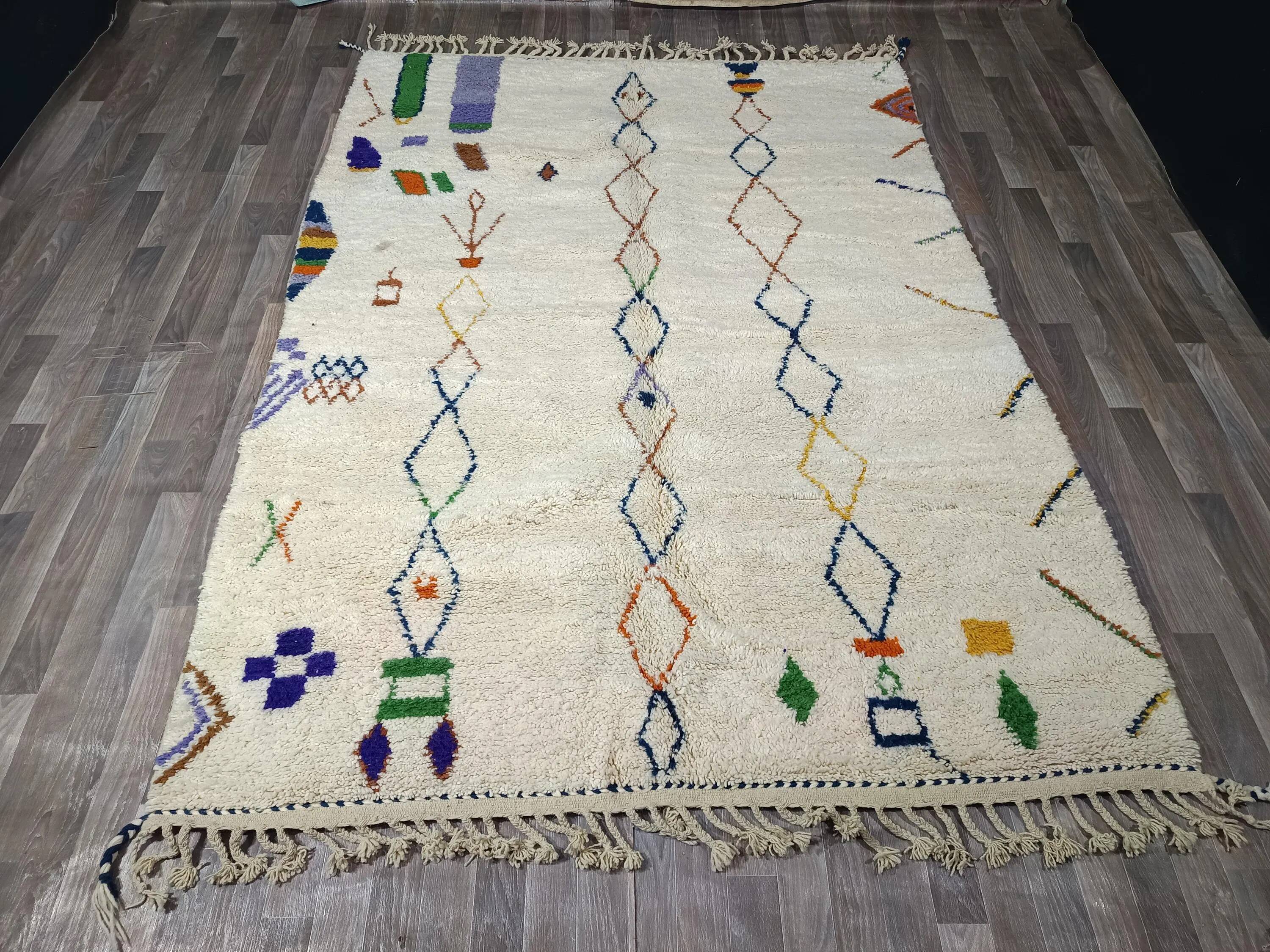 Handmade wool rug Morocco 3 x 2 m