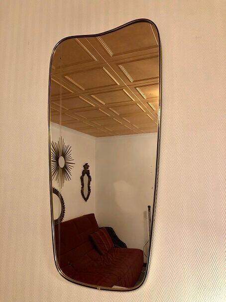 Mirror mirror free form of the 50s - 60s 38x78cm