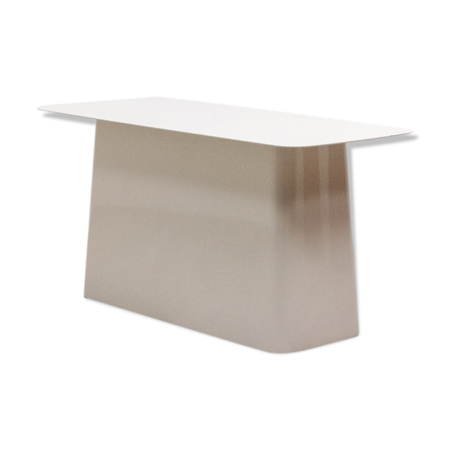 White coffee table Vitra metal side table