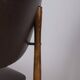 Set of 8 vintage 1960s wood and leather chairs designed by anonima castelli
