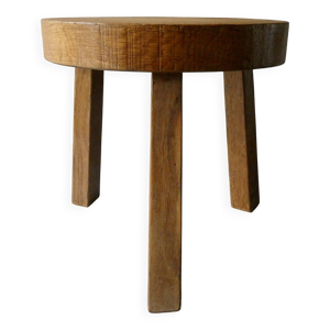 Tabouret tripode en chêne