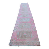 Vintage Turkish hallway rug 88x680 cm