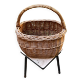 Panier osier vintage 70
