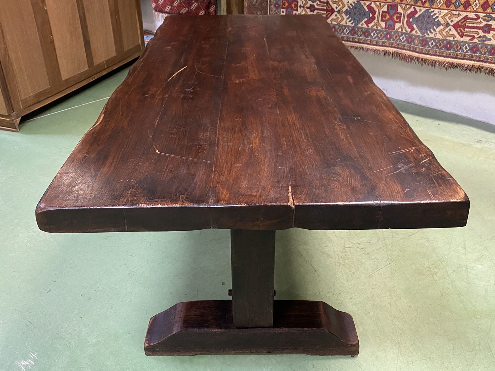 1930s oak monastery table