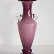 Vintage purple glass decorative vase, mid-century style, Europe, 1960s.