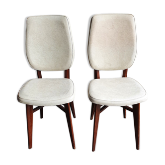 2 chairs in skaï  1960