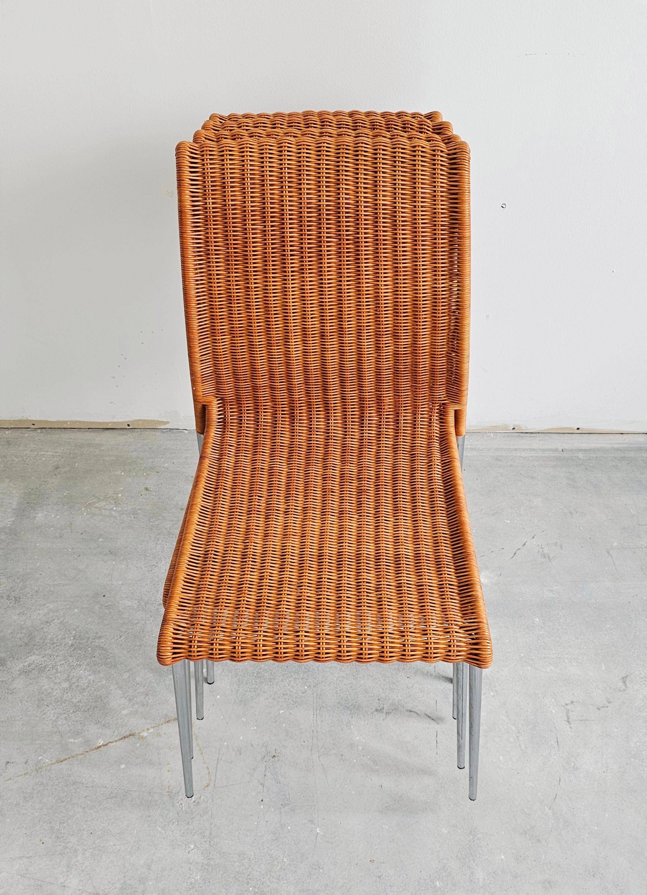 Set of 4 Asola chairs by Giuseppe Vigano for Bonacina, 1993