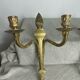 Two Empire style bronze wall candlesticks