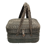 Wicker fishing basket