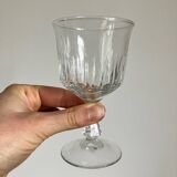 2 stemmed glasses