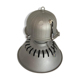 Workshop suspension in the shape of a silver led bell