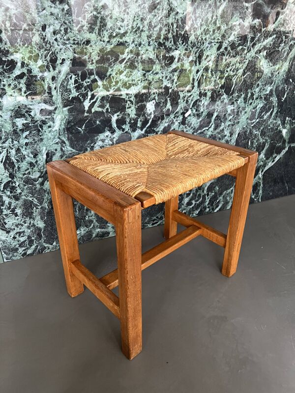 Tabouret paillé Maison Regain, circa 1970