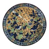 Serving dish in earthenware bird décor
