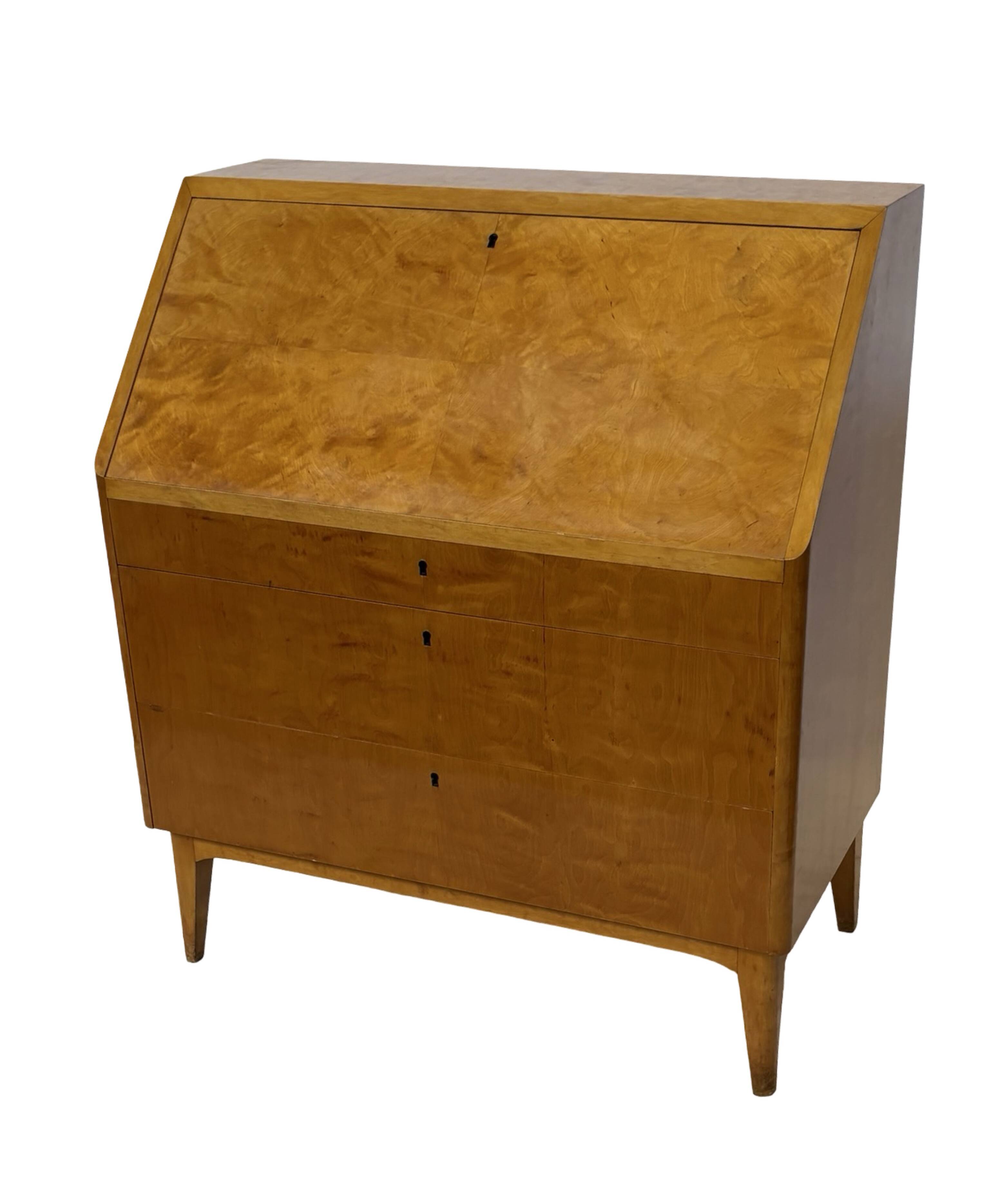Vintage Secretary Cabinet Swedish 1960s Workspace