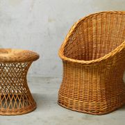 Vintage rattan armchair from the 60s/70s design