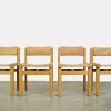 Trybo series pine dining chairs (4) by Edvin Helseth for Stange Bruk, Norway 1960s
