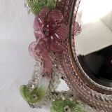 Murano colored glass table mirror