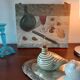 Tableau nature morte au verre de vin .ancien